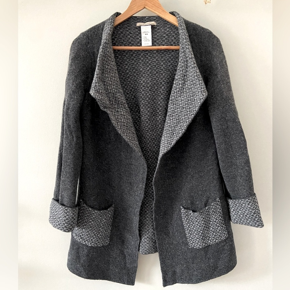 Women's Gray Cardigan Sweater